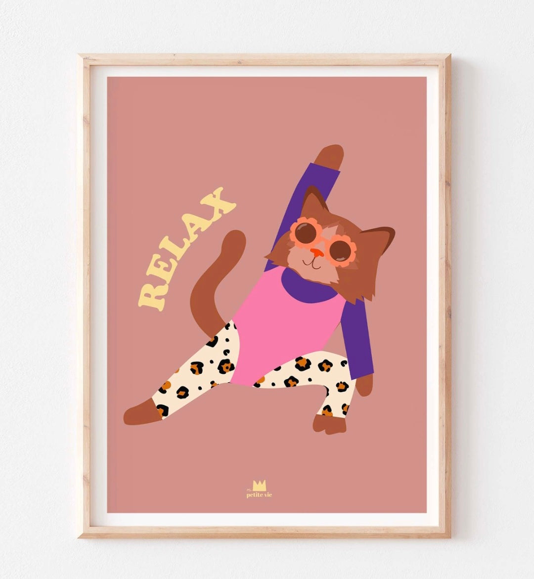 Affiche - Chat aerobic (30 x 40 cm)