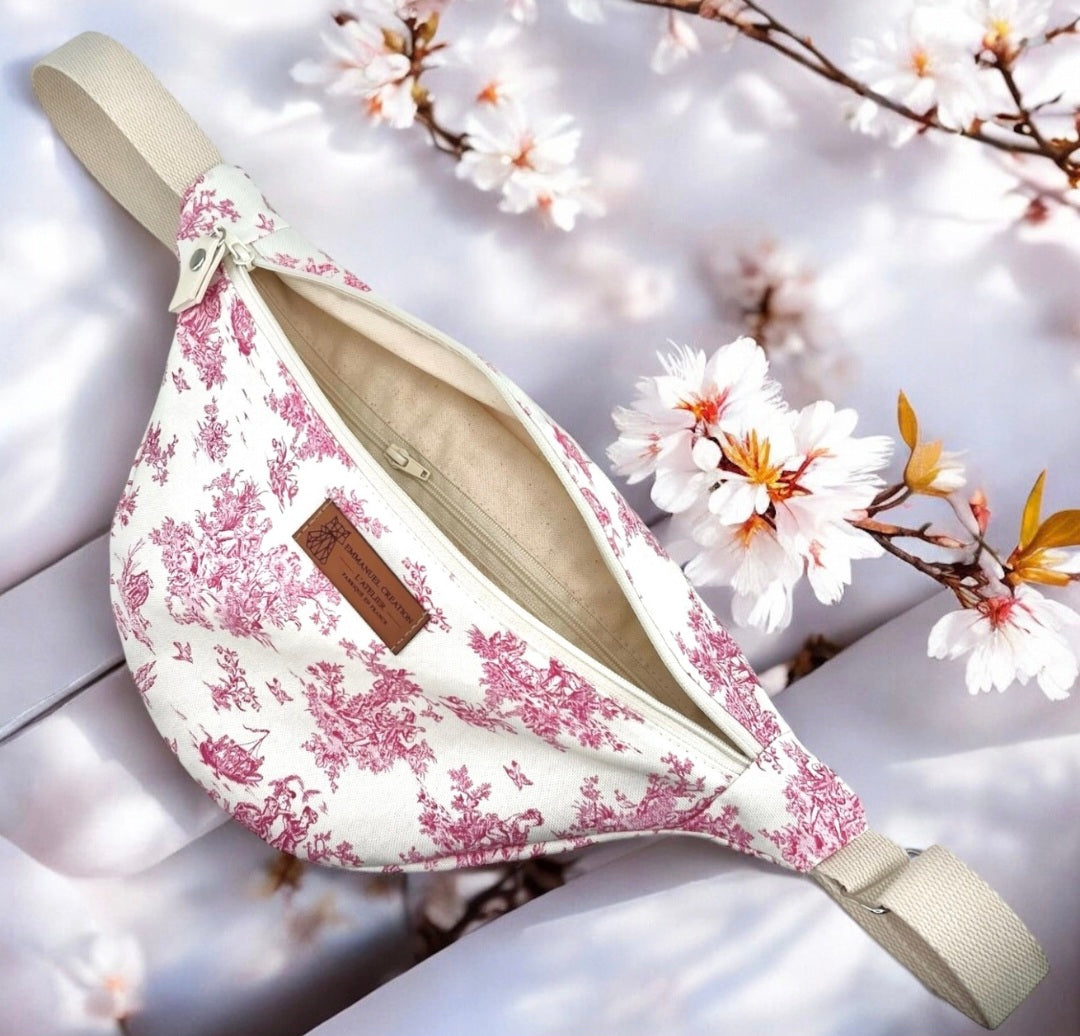 Sac banane, "Antoinette" rose