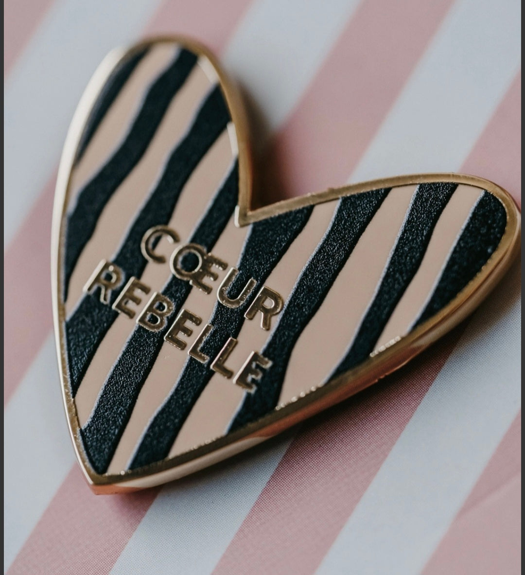 Pin's coeur - rebelle