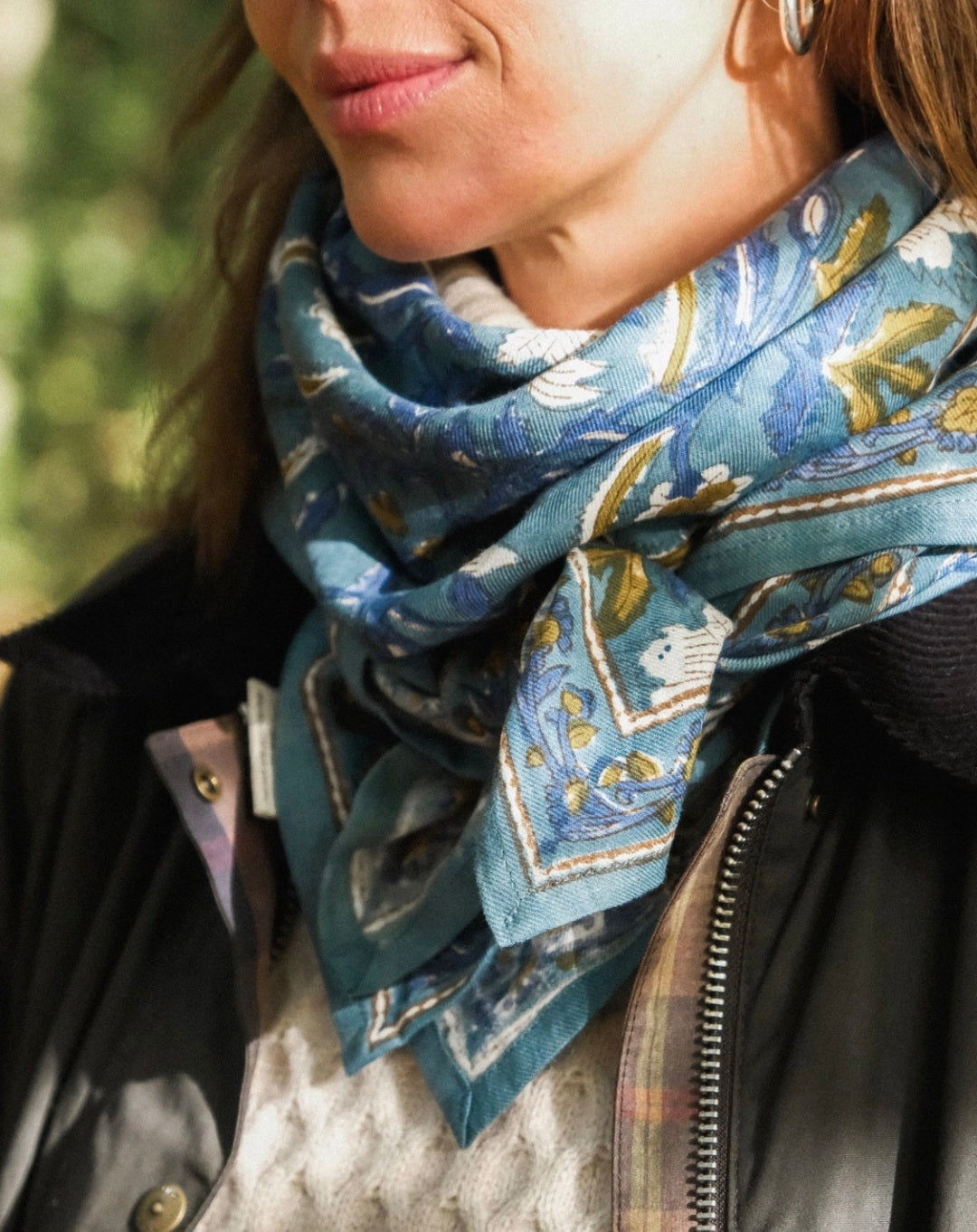 Foulard Adulte Dheli Céladon 100 cm