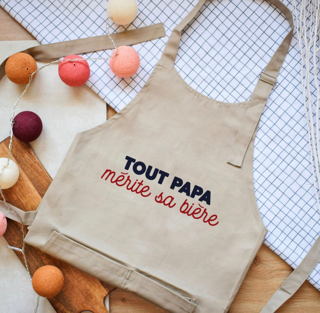 Tablier - Tout papa mérite sa bière