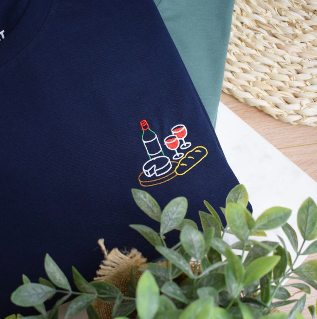 T-shirt Brodé - Planche Apéro