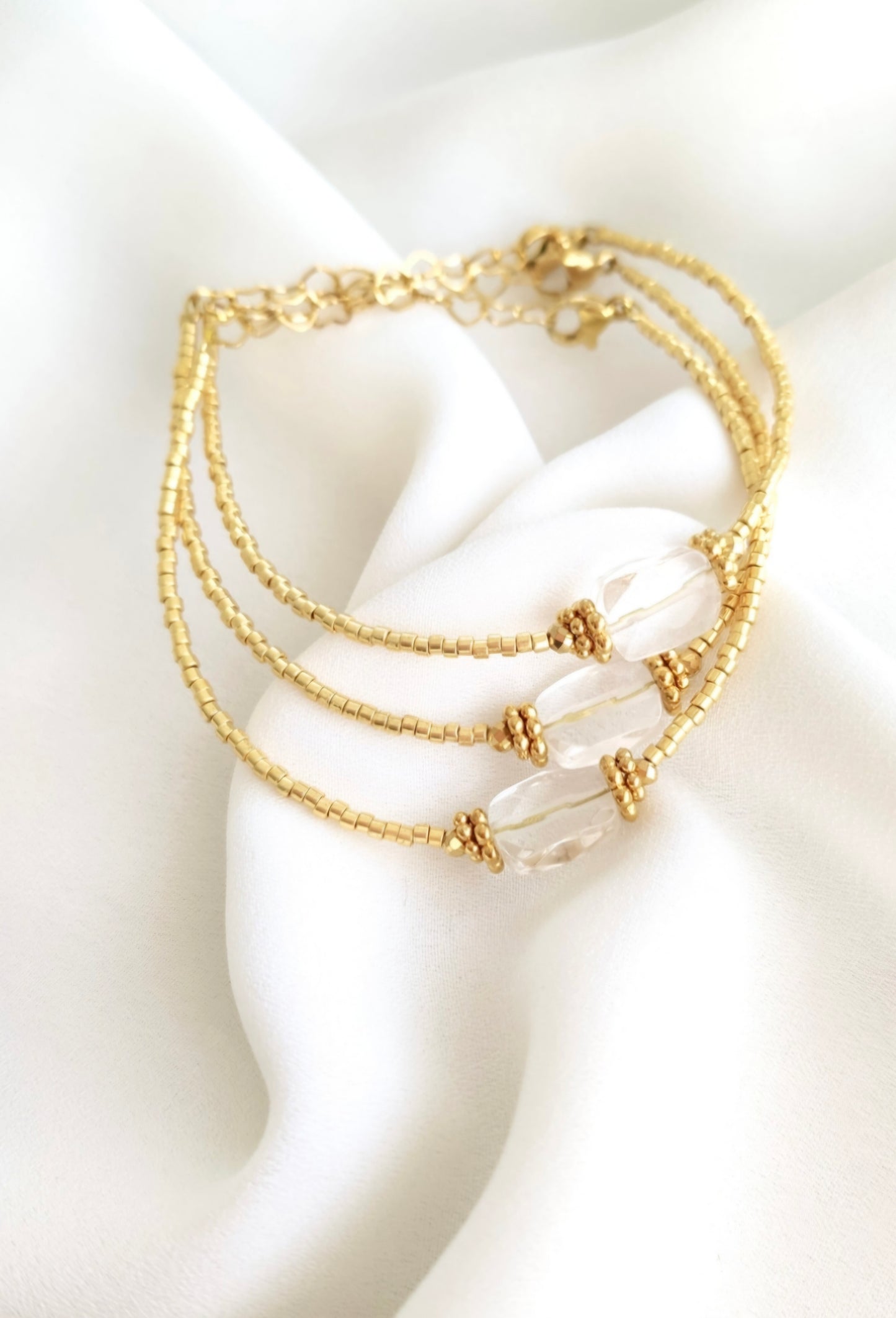 Bracelet OLYMPE - Quartz blanc