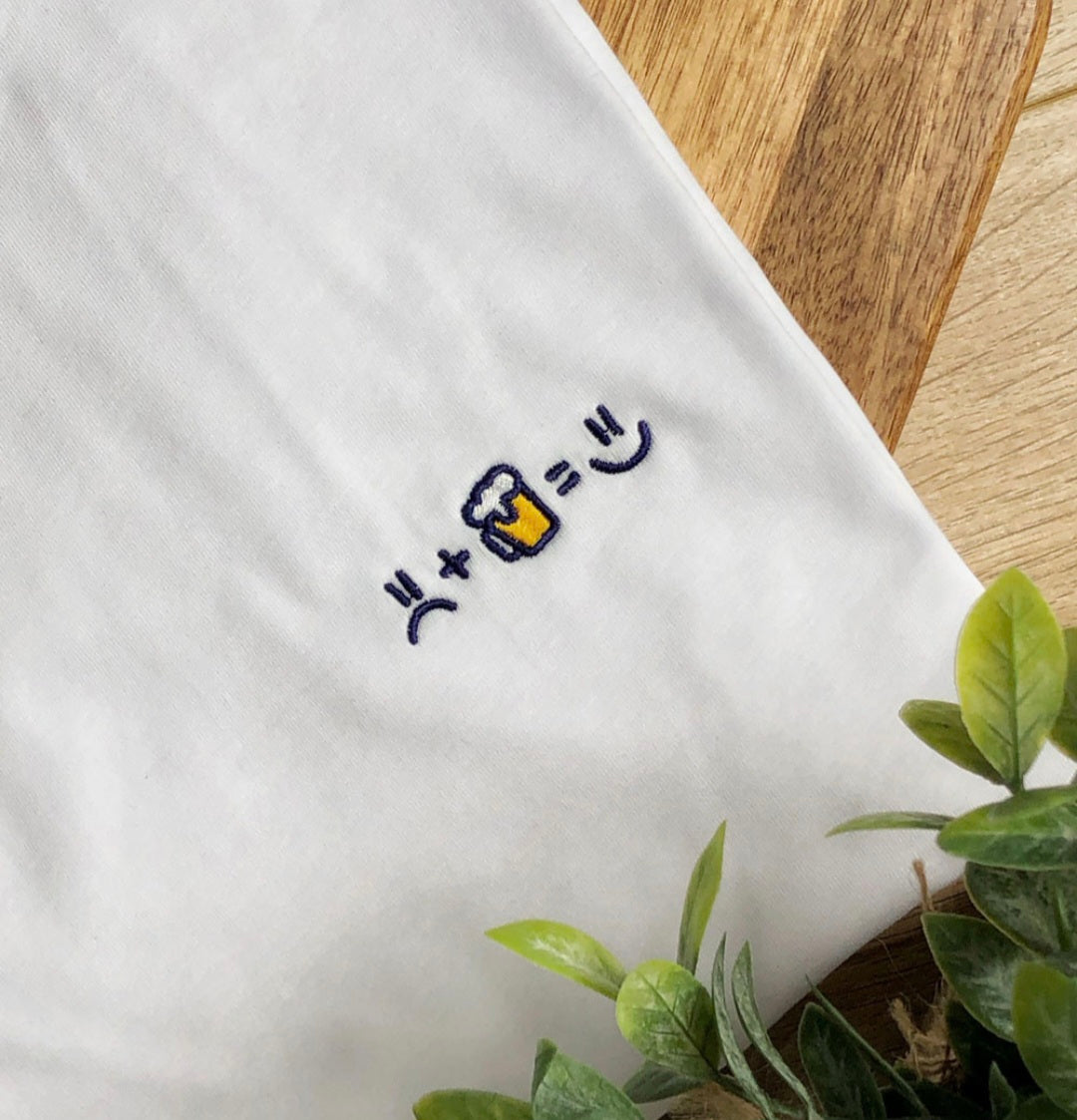 T-shirt Brodé - La recette du bonheur
