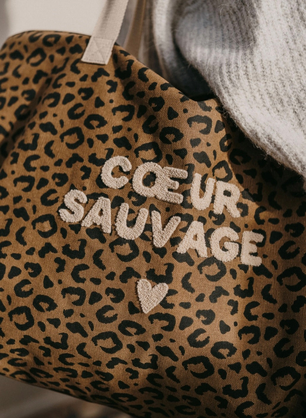 Sac cabas XL Sauvage - Motif Léopard 🐆