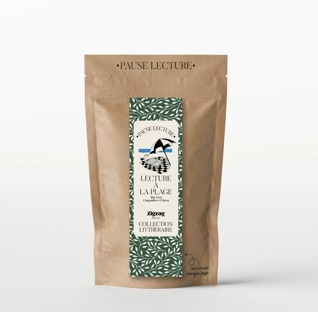 Thé vert "Lecture à la plage saveur gingembre citron Bio"