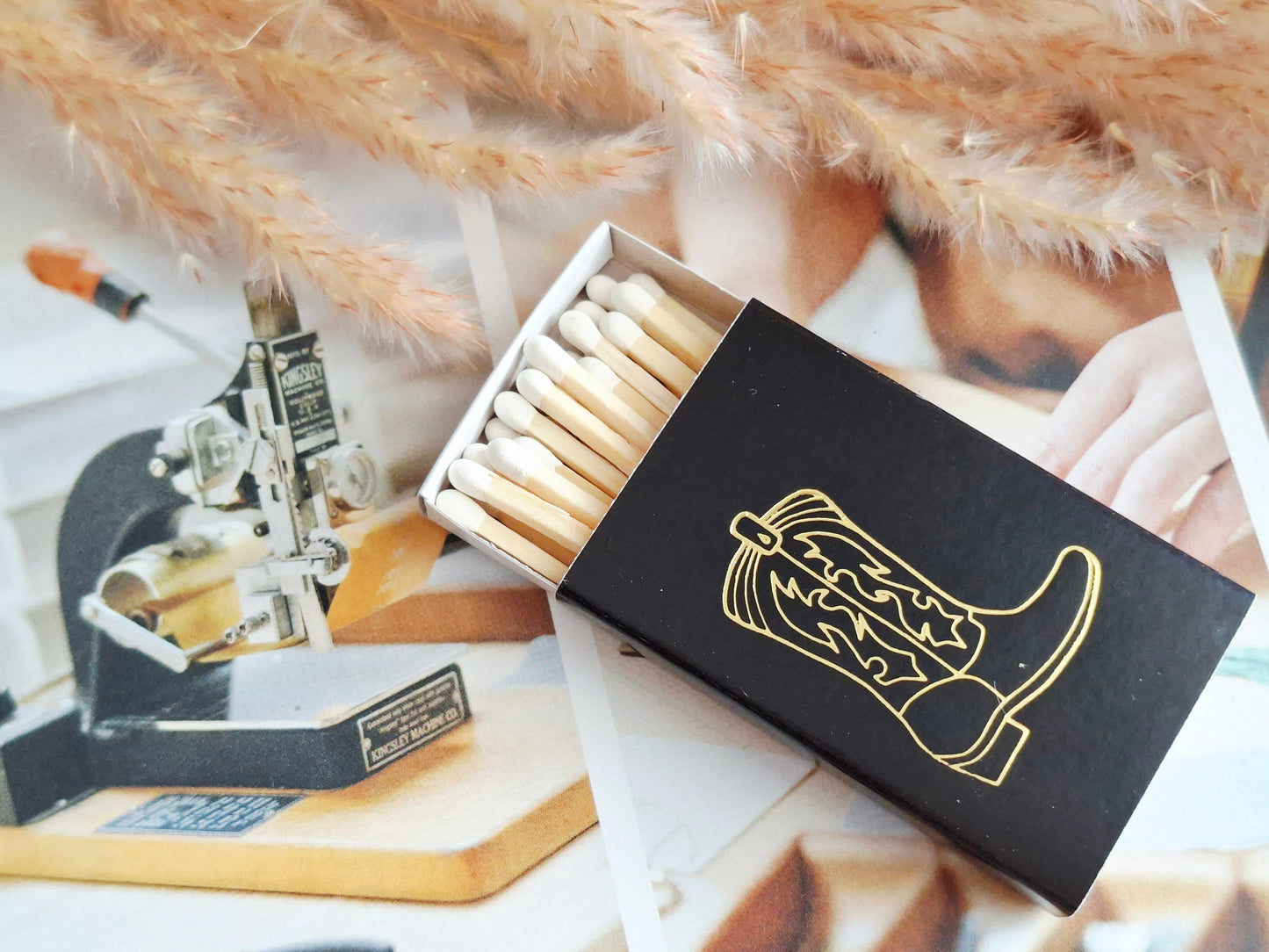 Boîte d'allumettes- Botte de cowboy