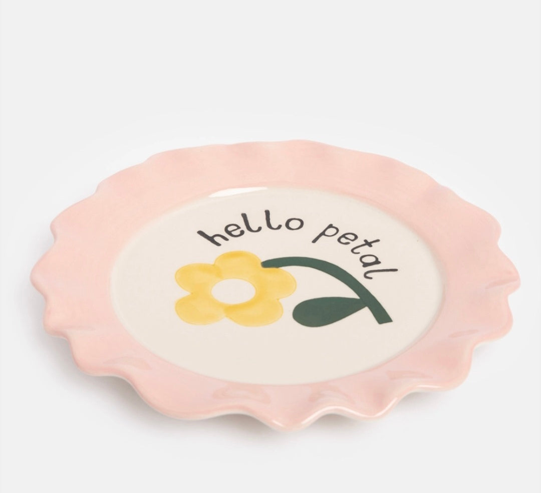 Assiette "Bonjour Fleur" Jaune Pétale