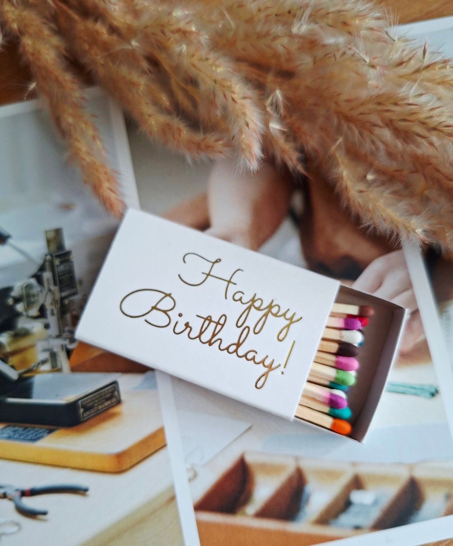 Boîte d'allumettes - Happy birthday