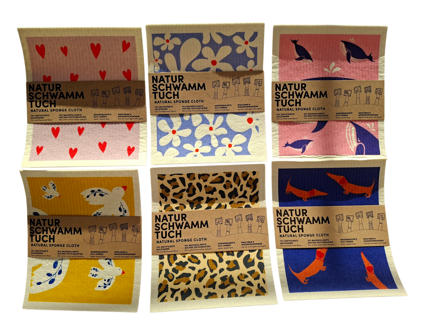 Coffret de 6 éponges naturels