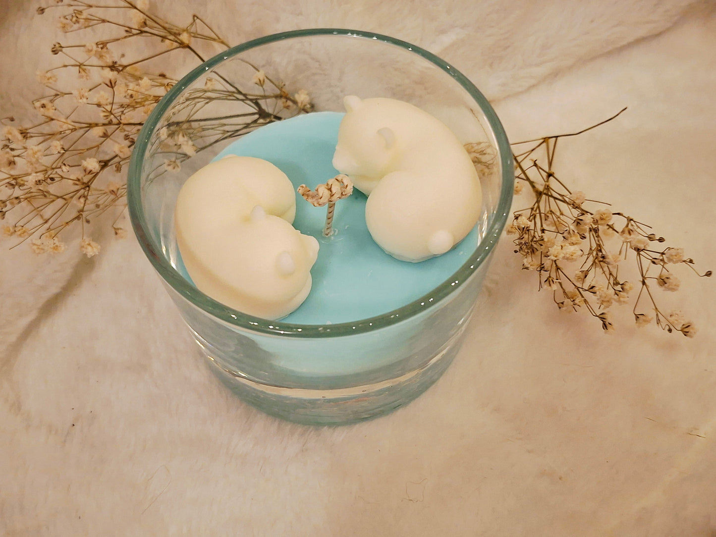 Bougie "L'amour sur la banquies"