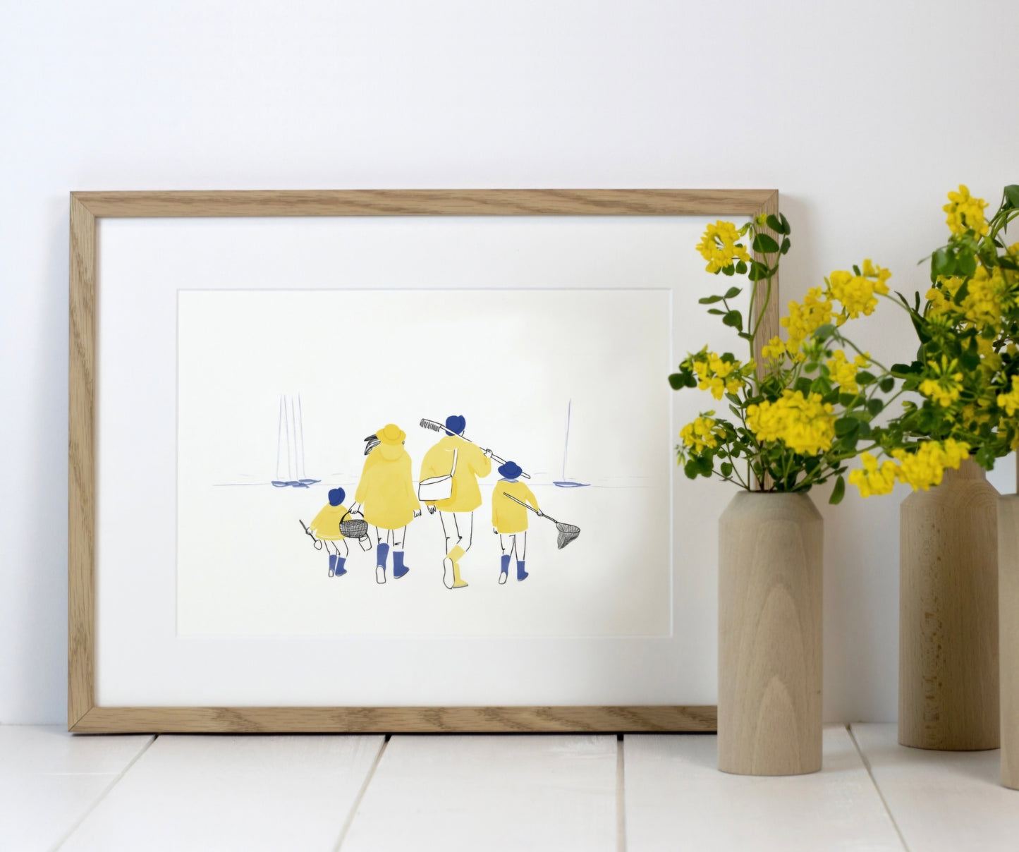 Imprimer Cueillette familiale de coquillages