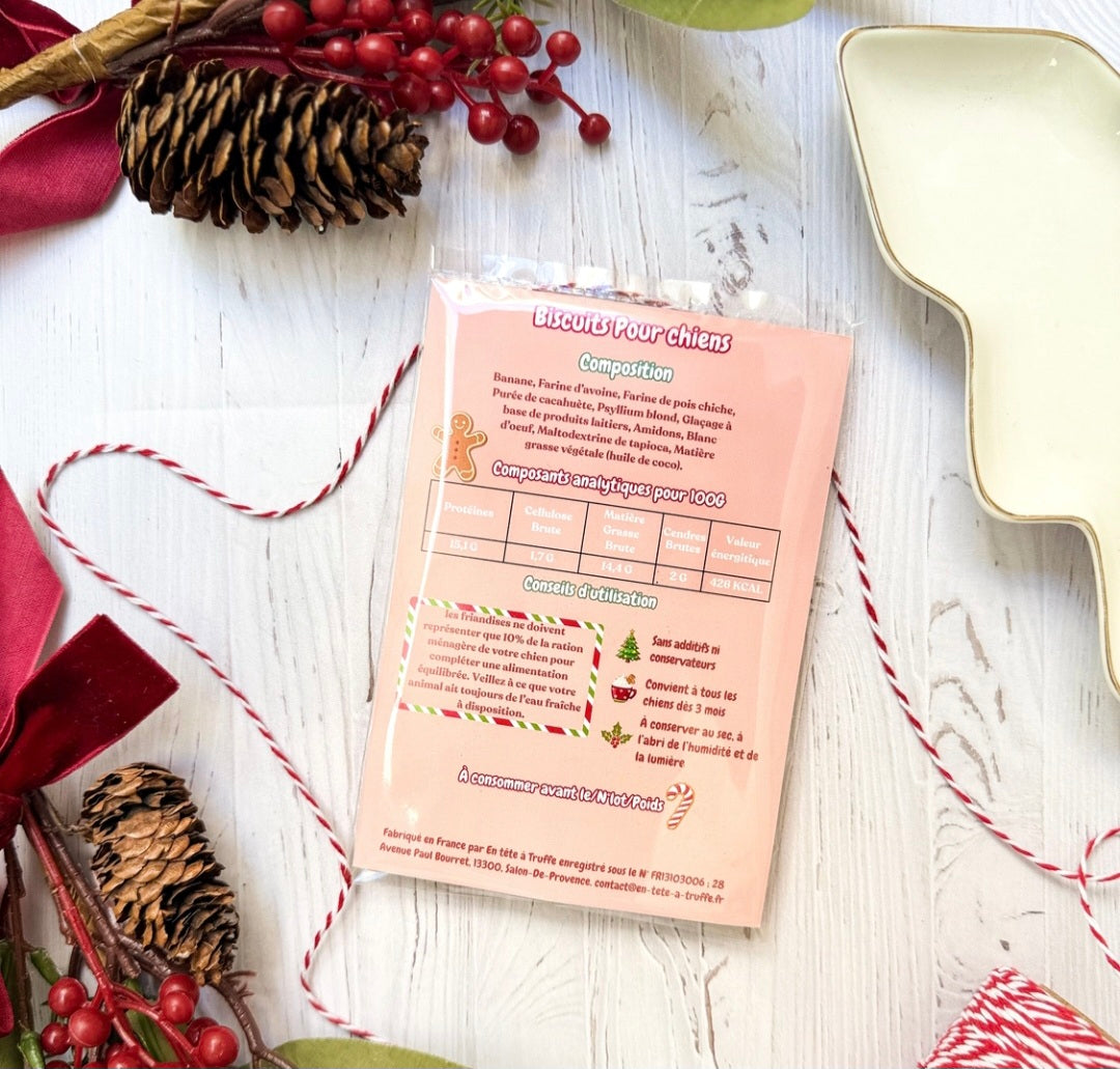 Sachet de biscuits de Noël pour Chiens