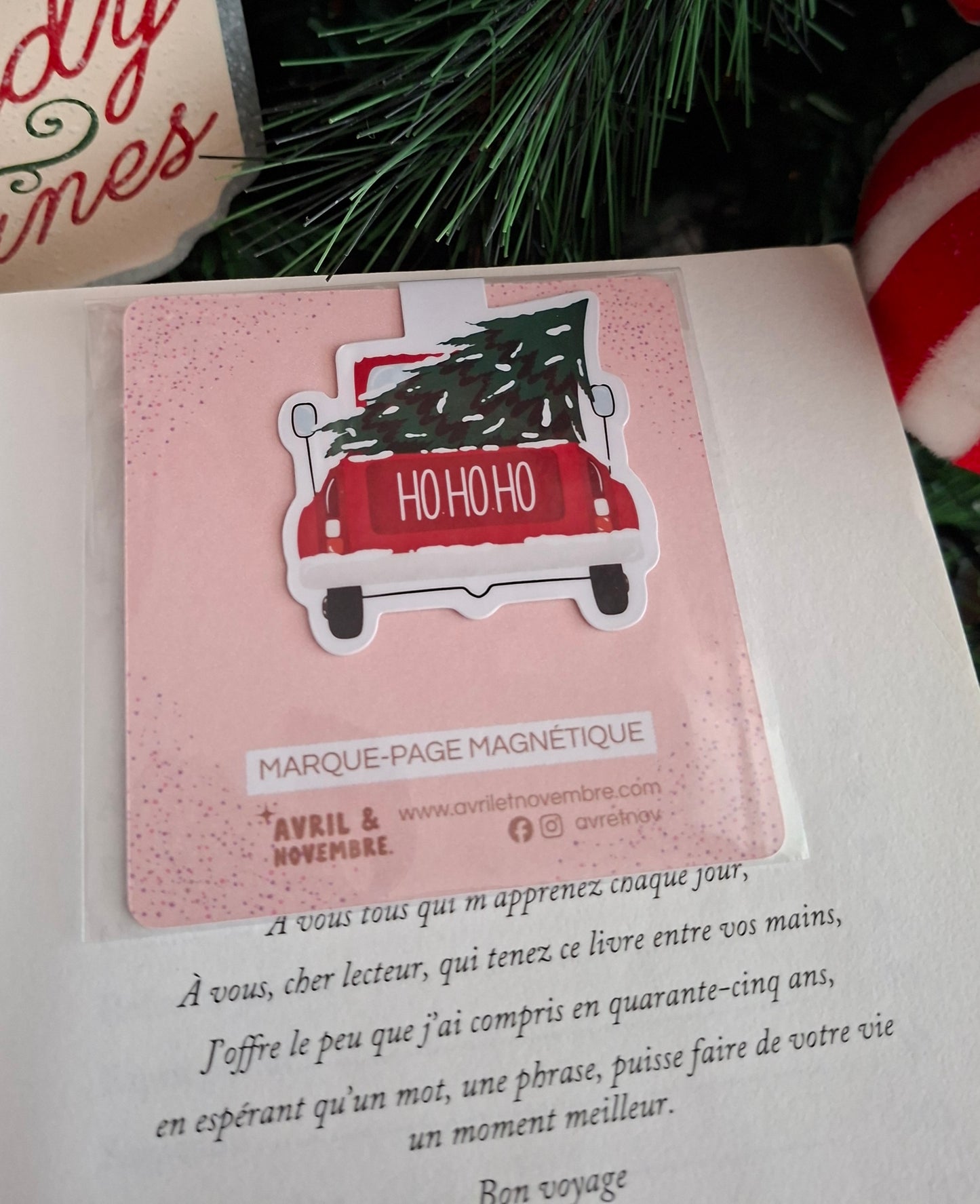 Marque-Page Magnétique - Sapin et camionnette