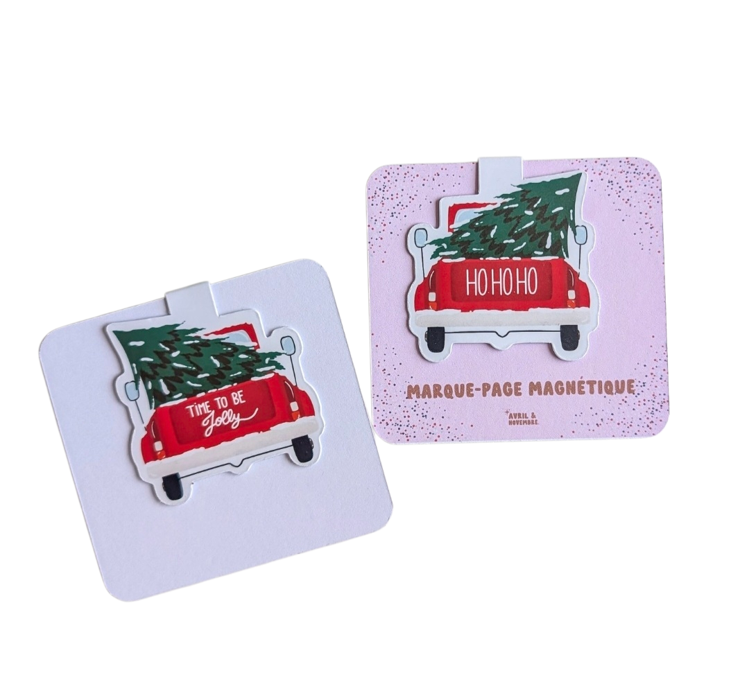 Marque-Page Magnétique - Sapin et camionnette