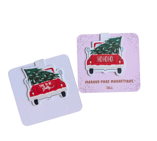 Marque-Page Magnétique - Sapin et camionnette
