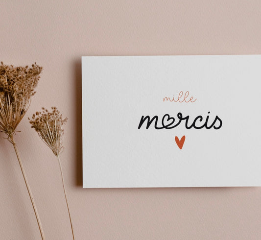 Carte mille mercis