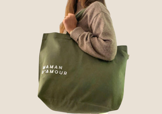 Sac shopping brodé MAMAN D’AMOUR