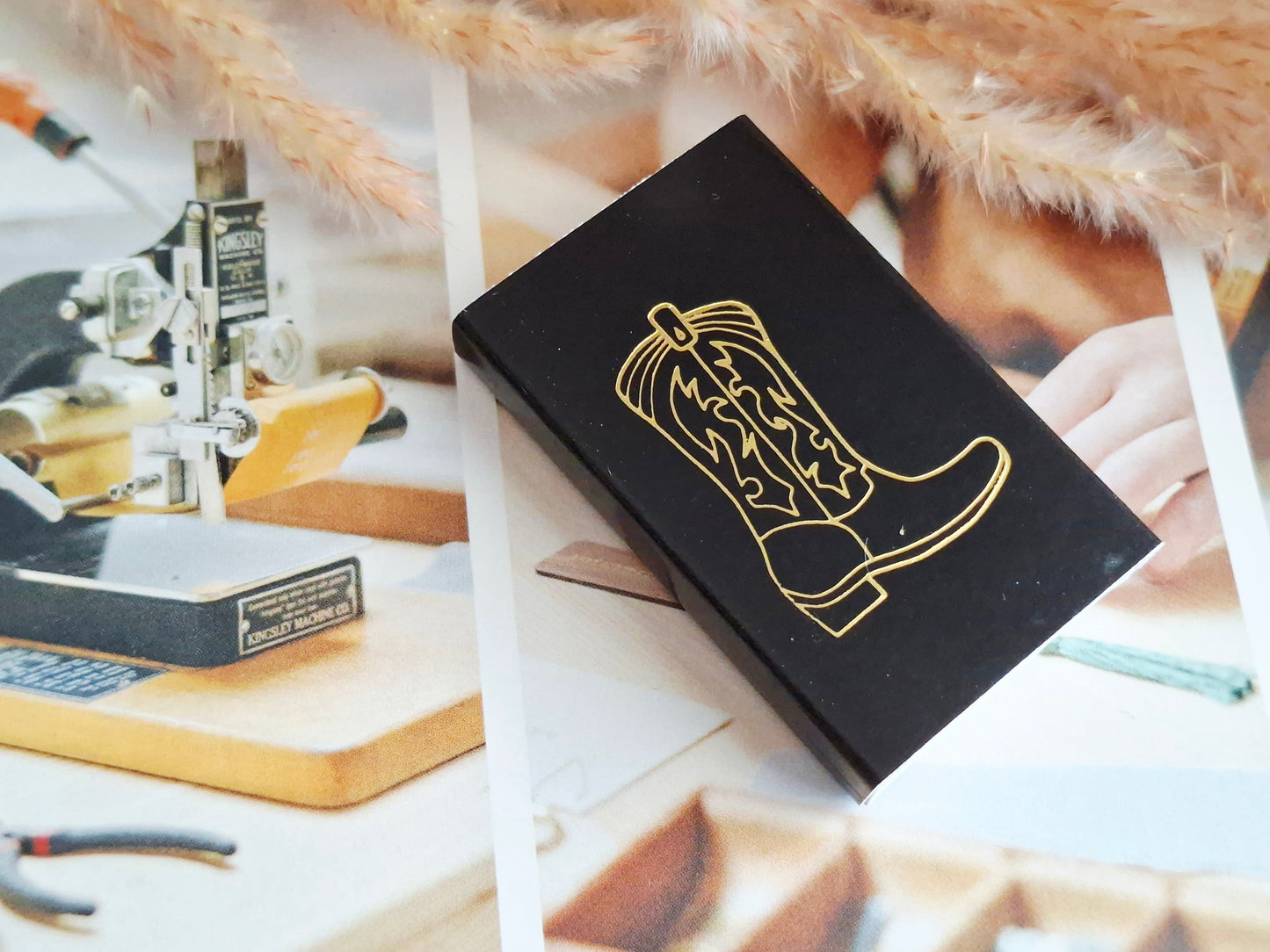 Boîte d'allumettes- Botte de cowboy