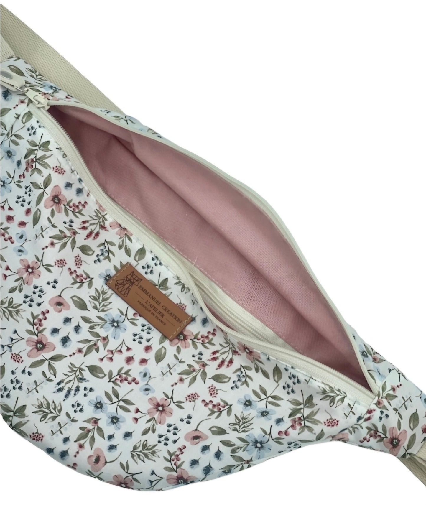 Sac banane, "Flower" blanc