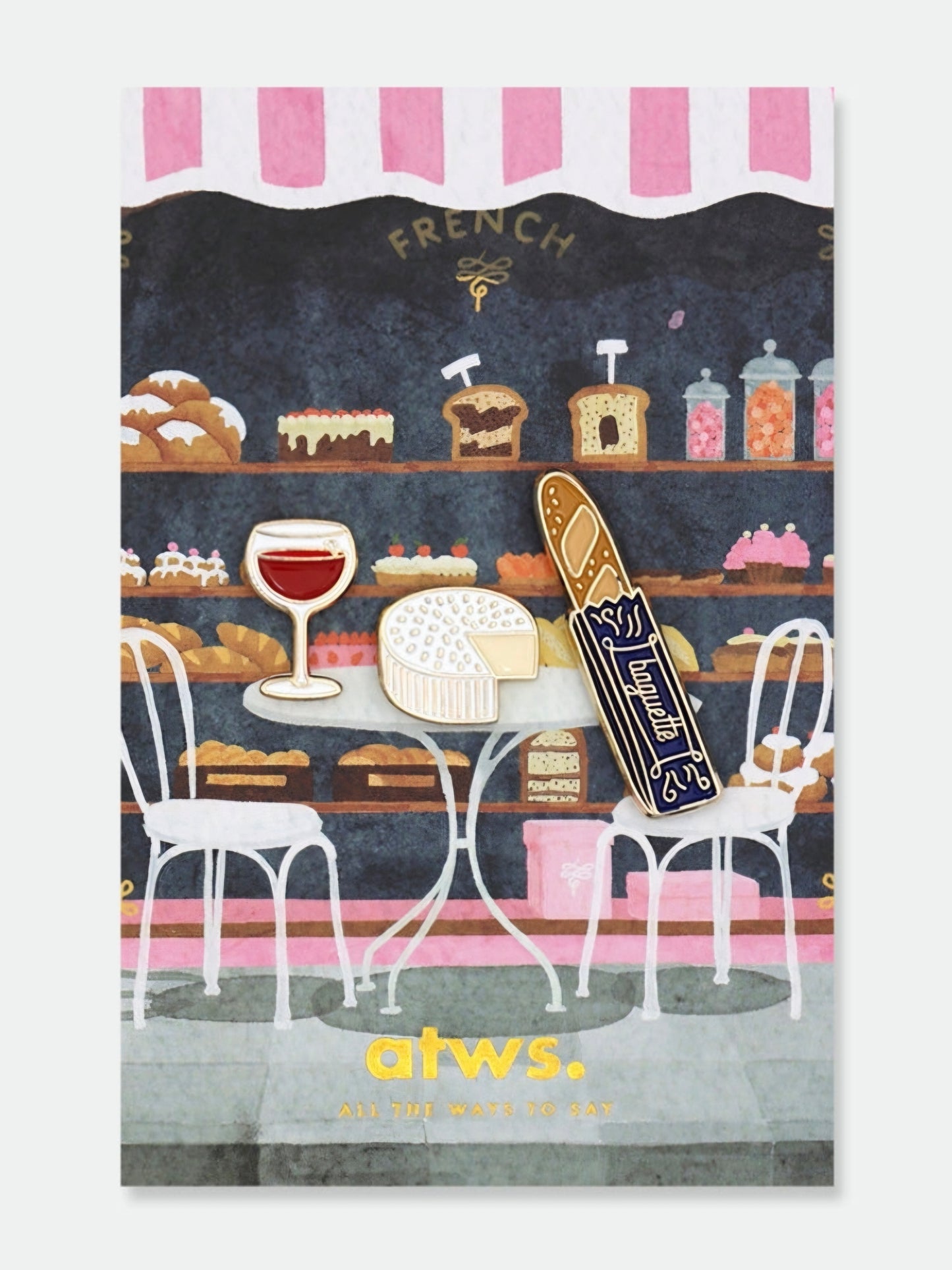 Ensemble de 3 pin's français