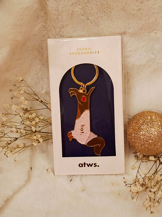 Porte-clés - Teckel coeur