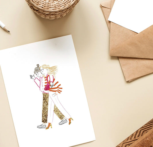 Carte Hey the Two Girls