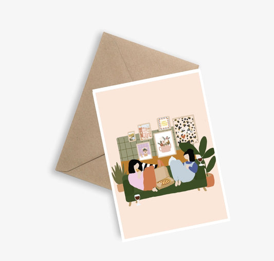 Les Potins entre copines (Girl talk) - Carte Simple