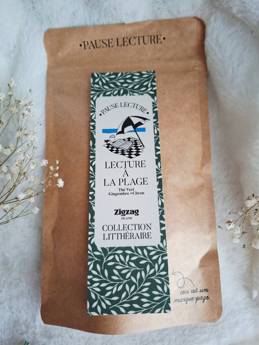 Thé vert "Lecture à la plage saveur gingembre citron Bio"