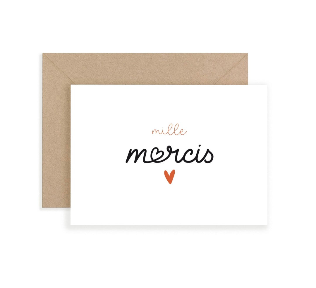 Carte mille mercis