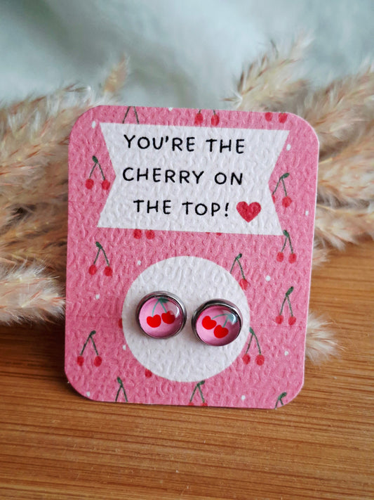 Puces d'Oreilles Enfant Cerises, "You're the cherry on the top!"🍒