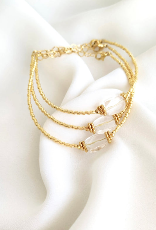 Bracelet OLYMPE - Quartz blanc