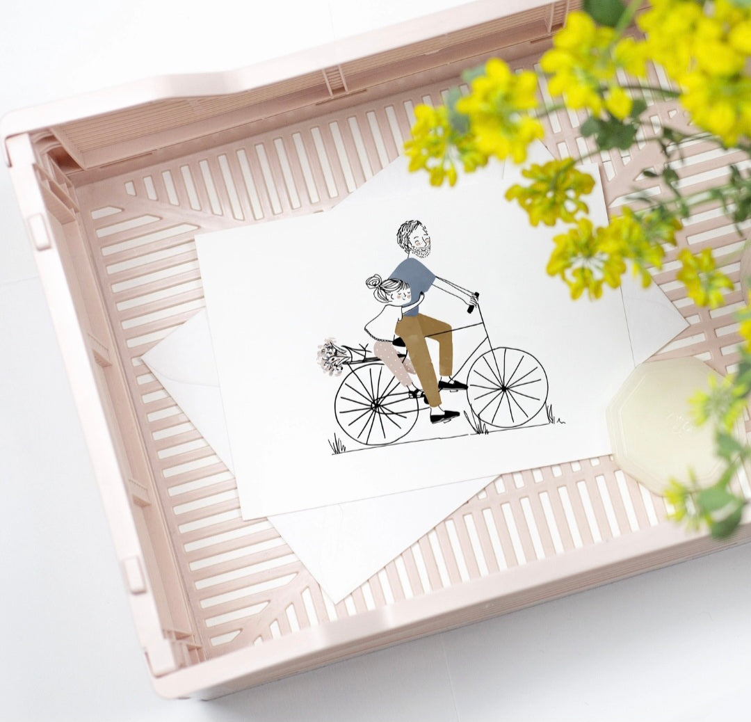 Carte Bike Ride Dad Girl