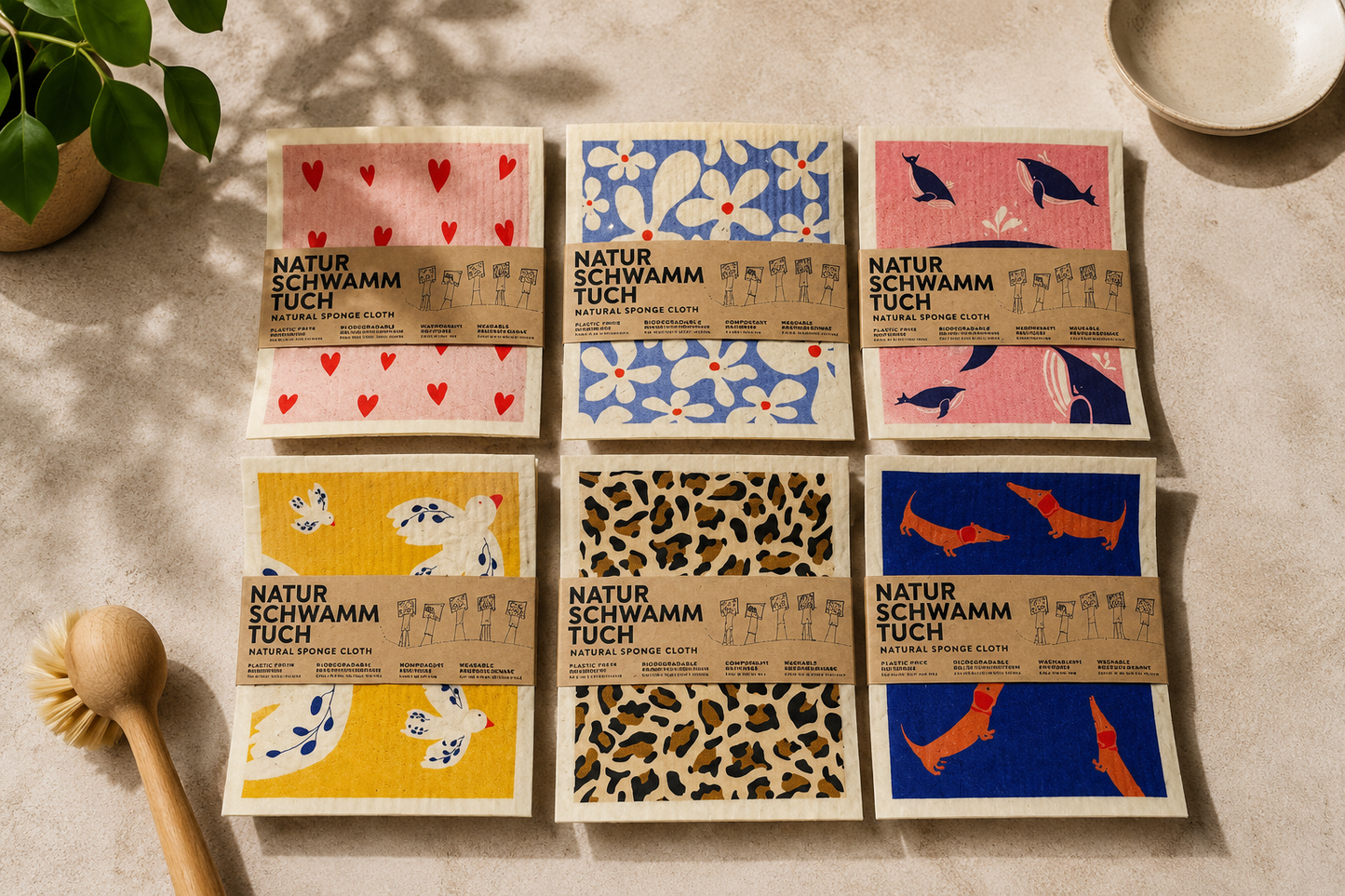 Coffret de 6 éponges naturels