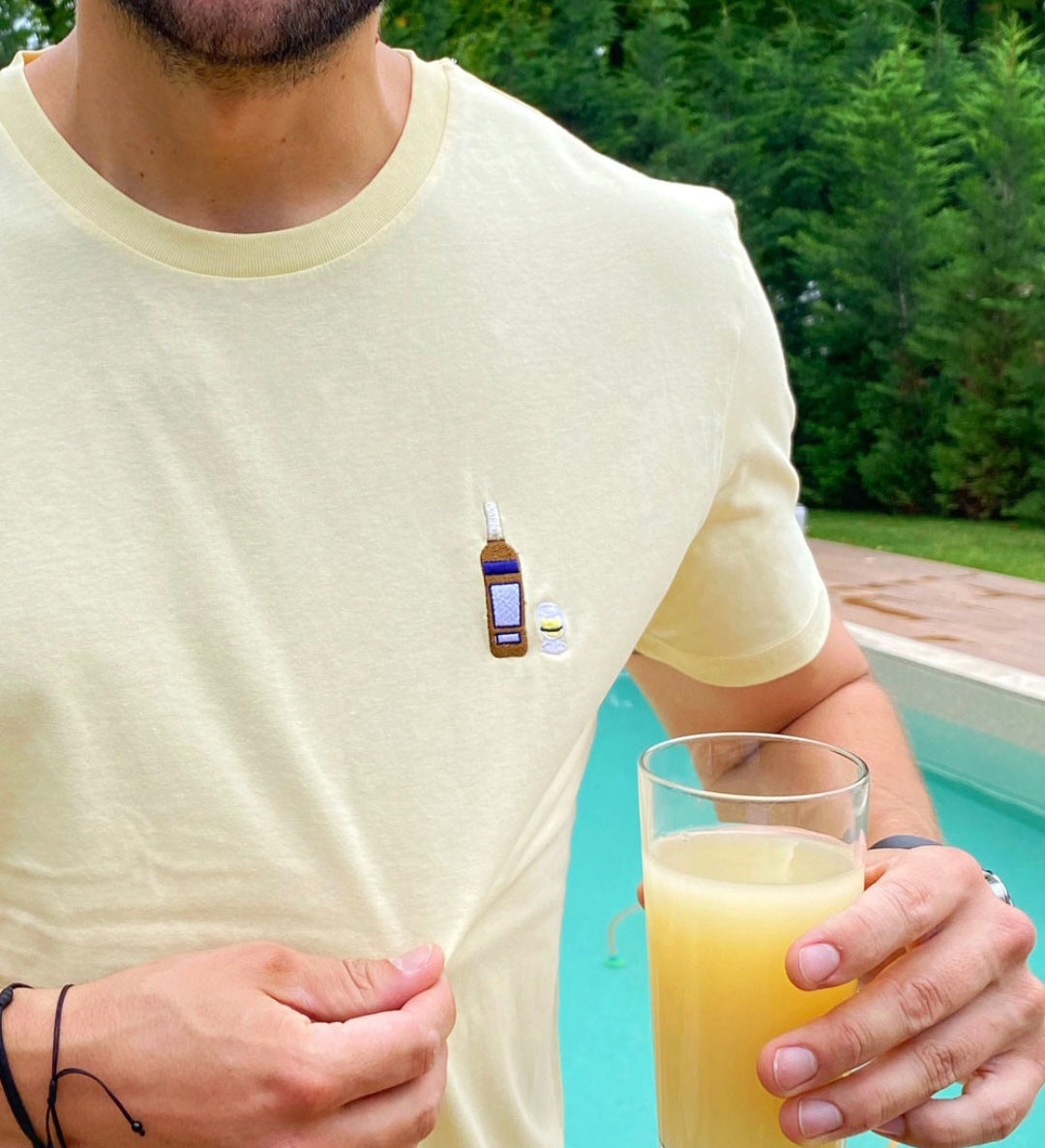 T-shirt brodé - Ricou Jaune