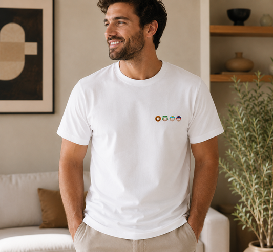 T-shirt brodé - Cartman blanc