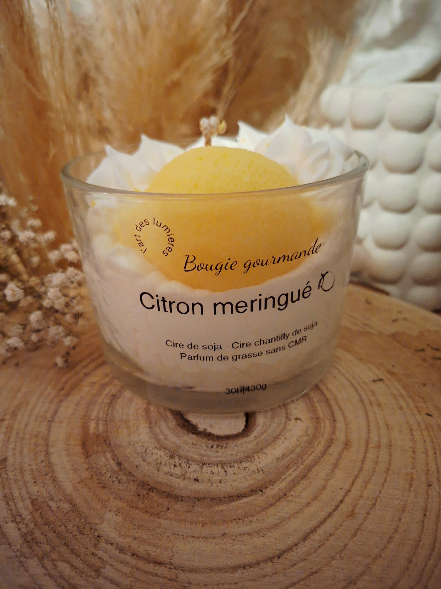 Bougie Citron meringuée