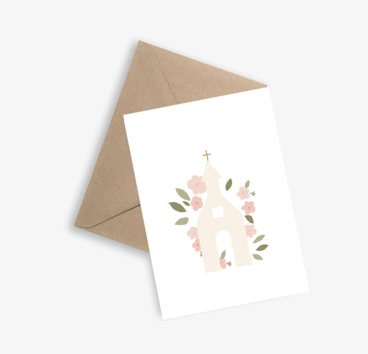 La Chapelle -Carte de cérémonie(mariage,communion, baptême) : Format Portrait