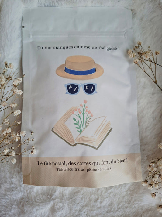 Thé postale "Tu me manques comme un Thé glacé"