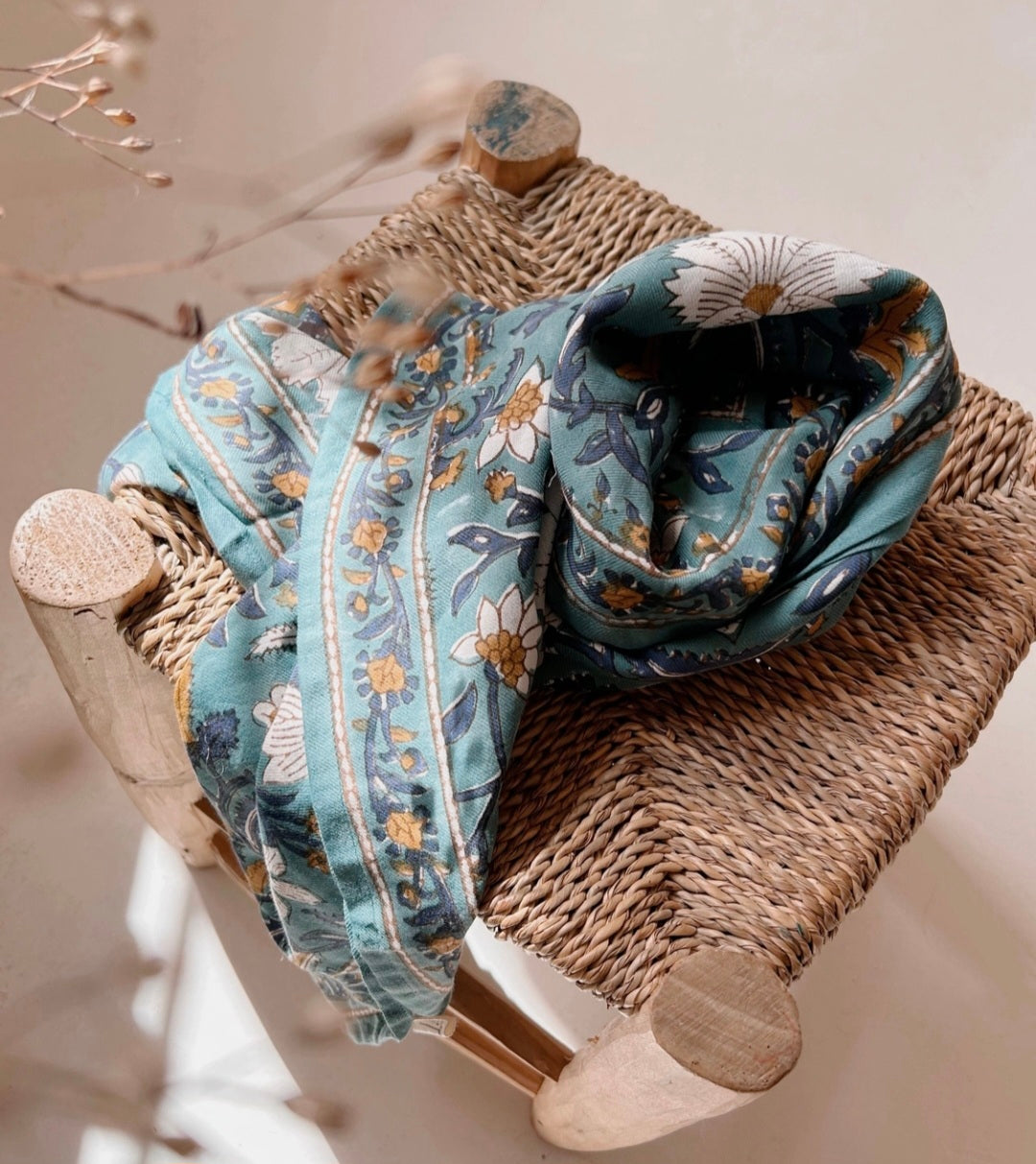 Foulard Adulte Dheli Céladon 100 cm