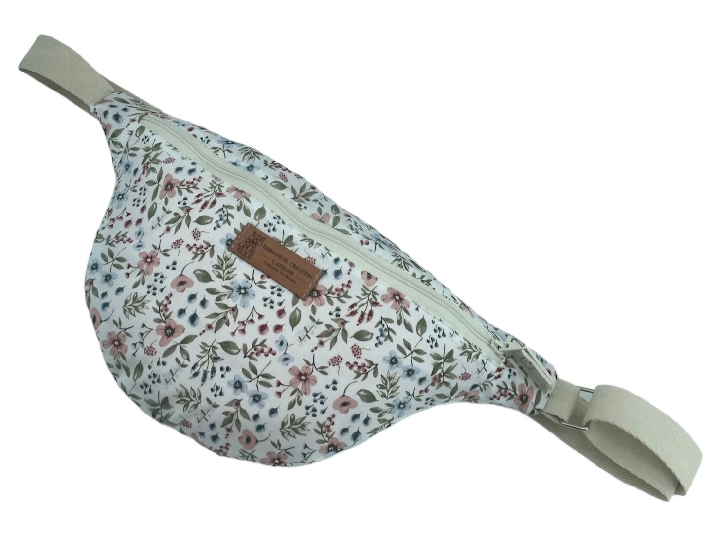 Sac banane, "Flower" blanc