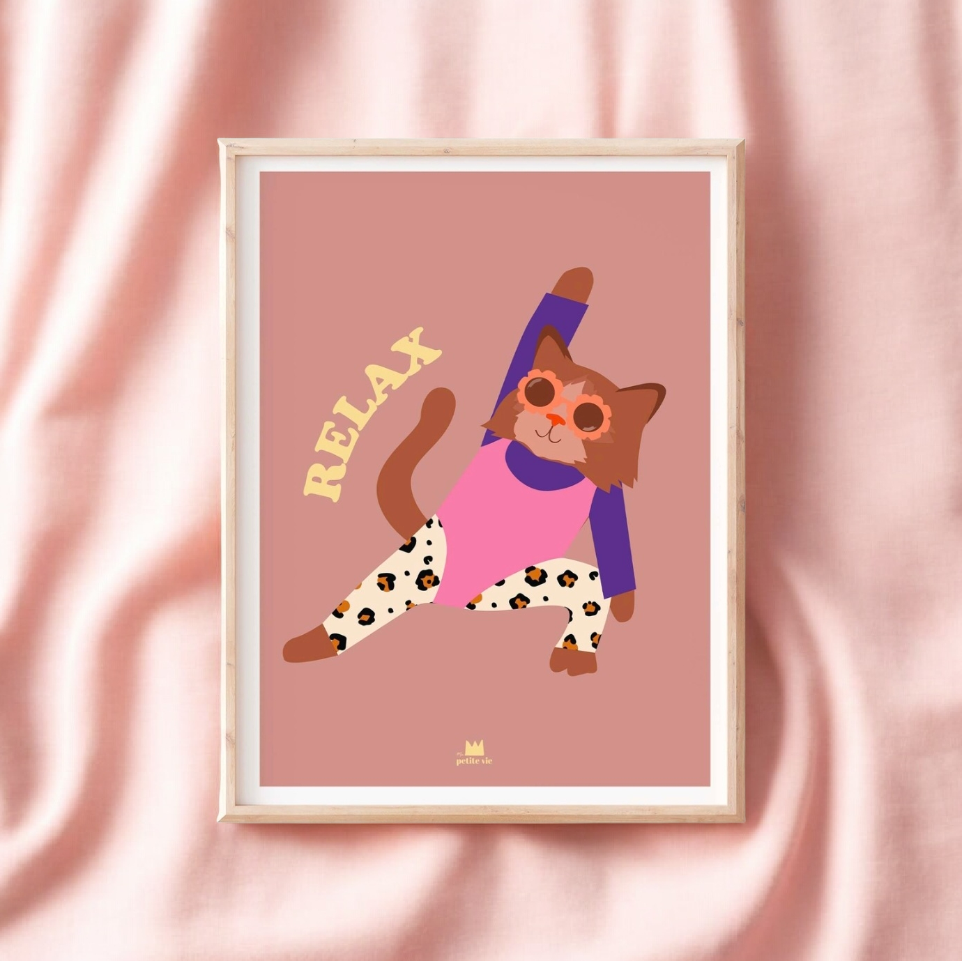 Affiche - Chat aerobic (30 x 40 cm)