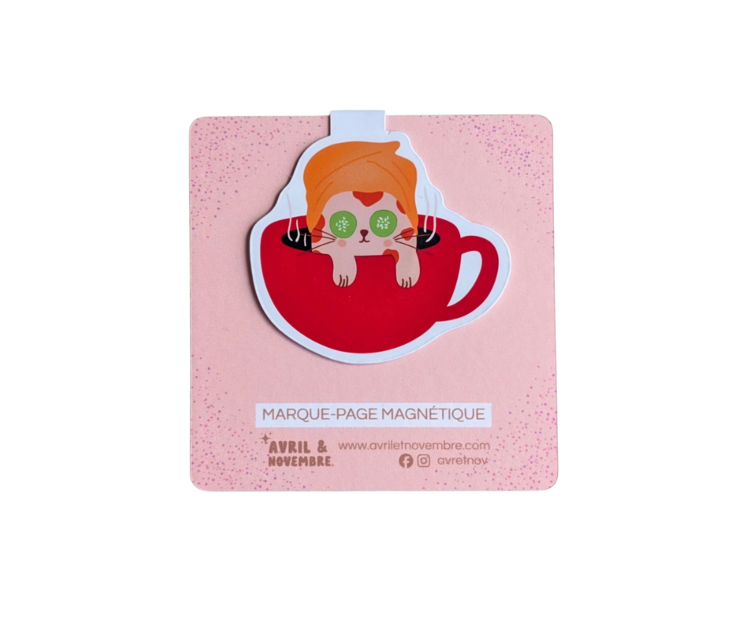 Marque-Page Magnétique – Chat-puccino