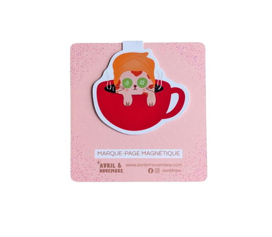 Marque-Page Magnétique – Chat-puccino
