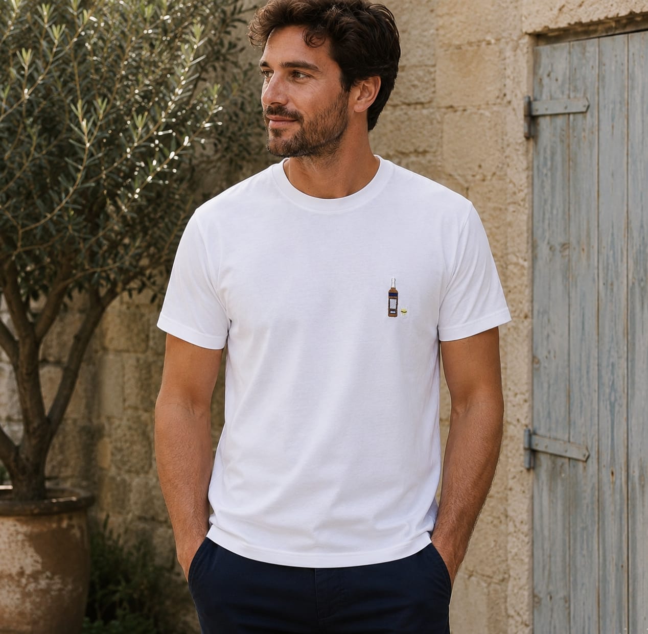 T-shirt brodé - Ricou Blanc