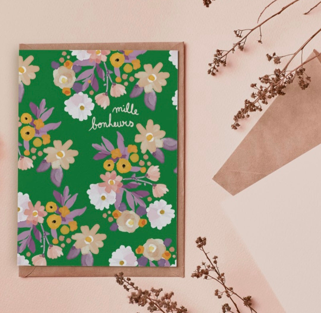 Carte double « Mille Bonheurs »