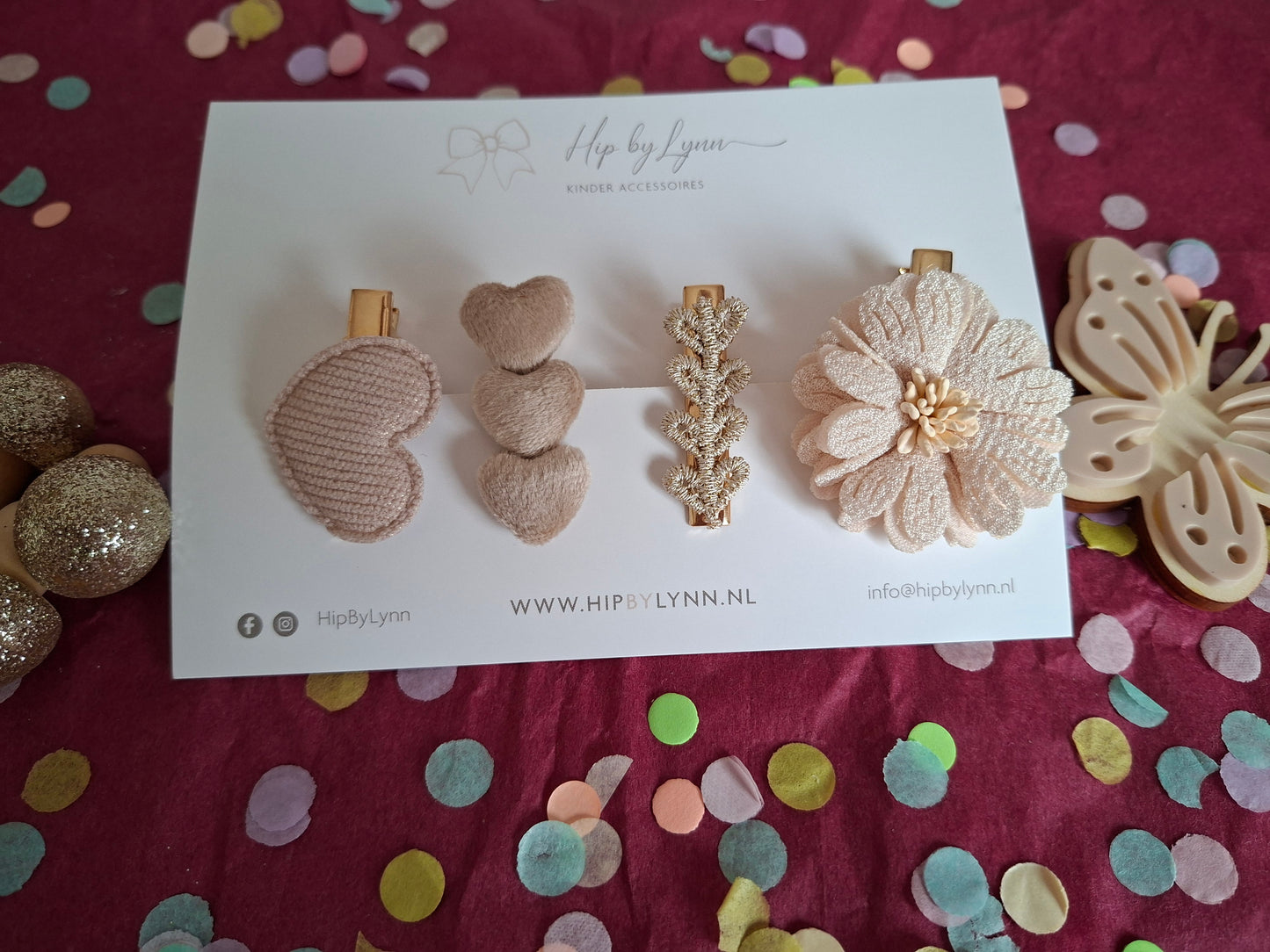 Barrettes - ensemble - beige | Fleur