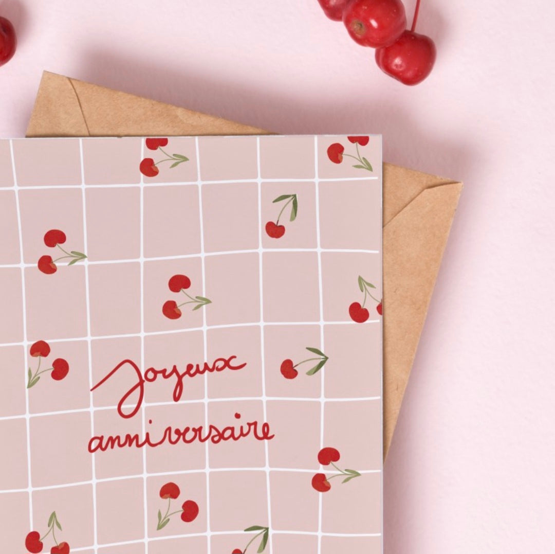 Double carte joyeux anniversaire – Belle de Mai