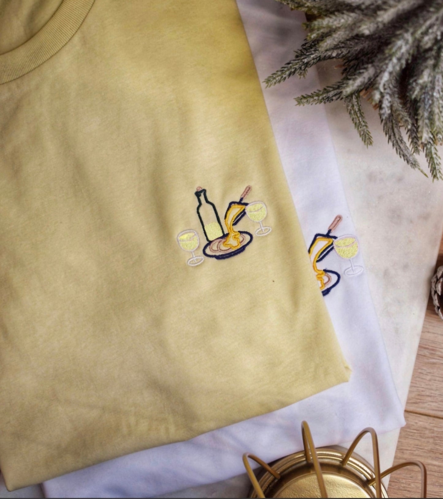 T-shirt Brodé - Raclette blanc