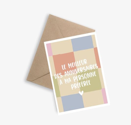 Le Meilleur des Anniversaires - Carte simple d'anniversaire : FORMAT PORTRAIT A6